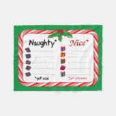 Couverture Polaire Naughty ou Nice (Devant (Horizontal))