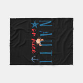 Couverture Polaire Nauti Or Nice Funny Nautical Christmas  (Devant (Horizontal))