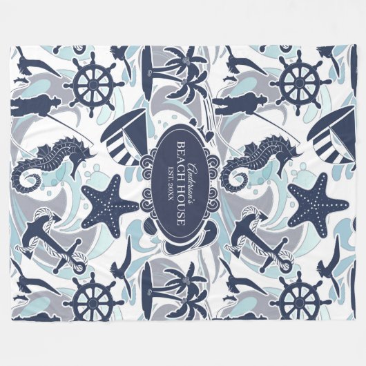 Couverture Polaire Nautical Beach (Devant (Horizontal))