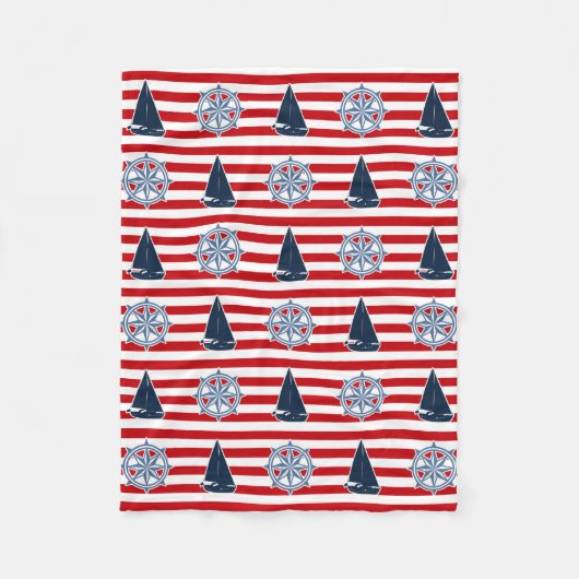 Couverture Polaire Nautical design (Devant)