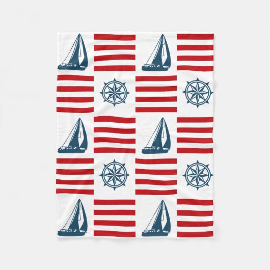 Couverture Polaire Nautical design (Devant)