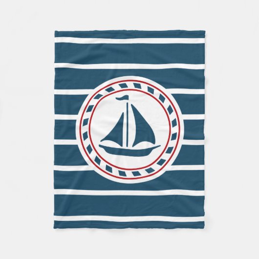 Couverture Polaire Nautical design (Devant)
