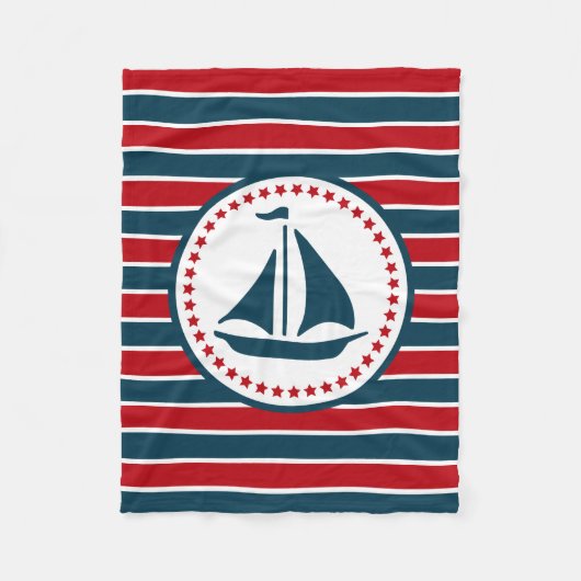 Couverture Polaire Nautical design (Devant)