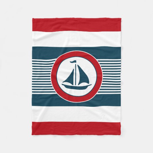 Couverture Polaire Nautical design (Devant)