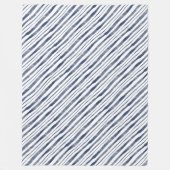 Couverture Polaire Nautique Blue Waves Lines Beach House Lakeside (Devant)