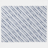 Couverture Polaire Nautique Blue Waves Lines Beach House Lakeside (Devant (Horizontal))