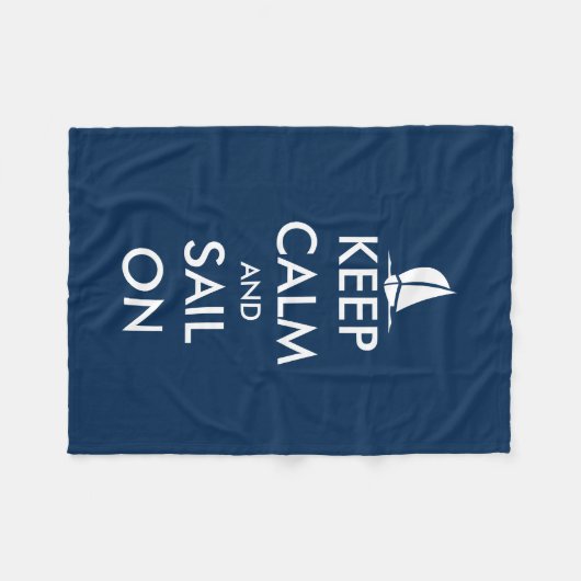 Couverture Polaire Nautique gardez le calme et naviguez sur la (Devant (Horizontal))