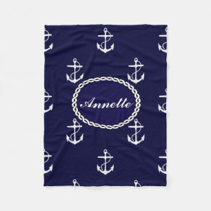 Couverture Polaire Nautique snob d'Ancre d'opus personnalisé