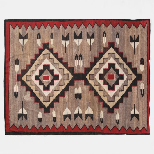 Couverture Polaire NAVAJO FEATHER PATTERN TAPESTRY 1900 reprint     (Devant (Horizontal))