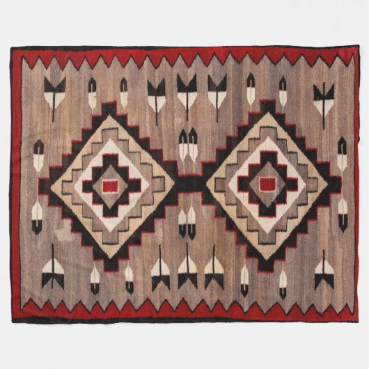 Couverture Polaire NAVAJO FEATHER PATTERN TAPESTRY 1900 reprint     (Devant (Horizontal))