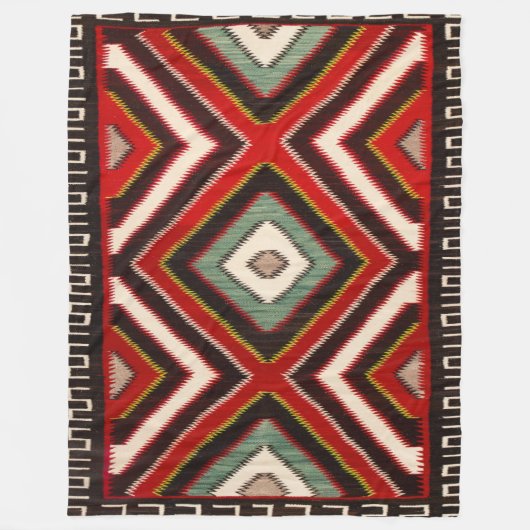 Couverture Polaire Navajo Horse Saddle Blanket 1890s Print (Devant)