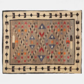 COUVERTURE POLAIRE NAVAJO HORSE SADDLE BLANKET PRINT FROM  1900 (Devant (Horizontal))