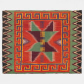Couverture Polaire NAVAJO INDIAN 1800s HORSE SADDLE BLANKET FLEECE (Devant (Horizontal))