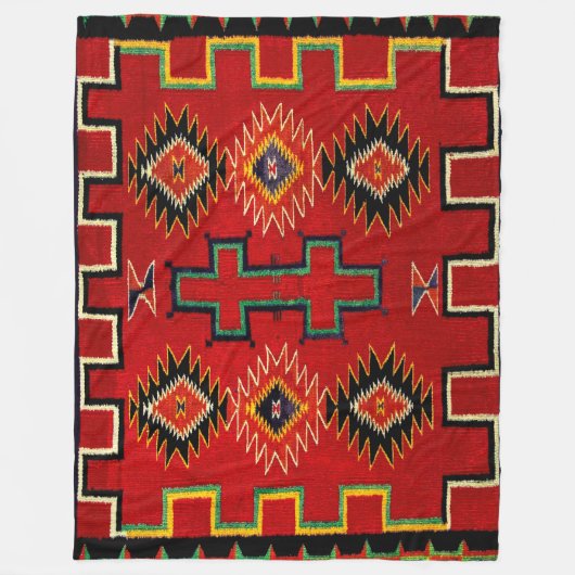 COUVERTURE POLAIRE NAVAJO INDIAN 1890 HORSE SADDLE BLANKET (Devant)