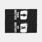 Couverture Polaire Navette Ton Frère Ma Frère Soeur Drôle (Devant (Horizontal))