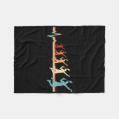 Couverture Polaire Navette vintage Retro Badminton (Devant (Horizontal))