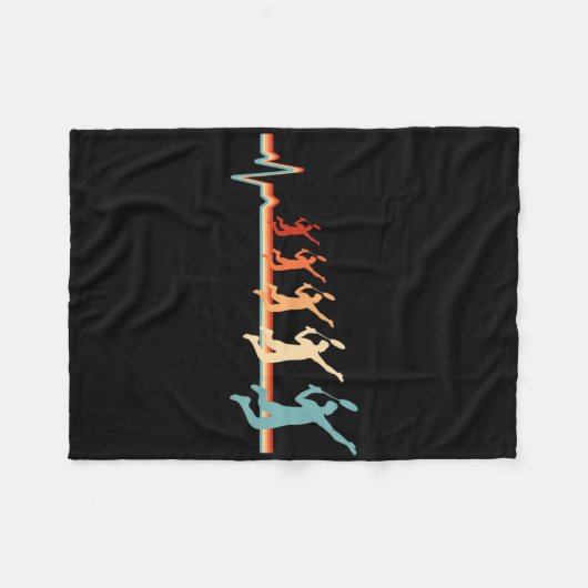 Couverture Polaire Navette vintage Retro Badminton (Devant (Horizontal))