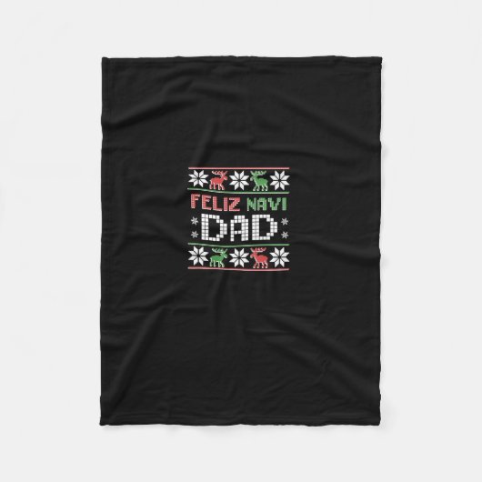 Couverture Polaire Navi Papa Navidad Funny Noël Laide Sweat Fath (Devant)