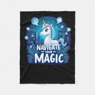 Couverture Polaire Naviguez sur votre chevalet à licorne magique