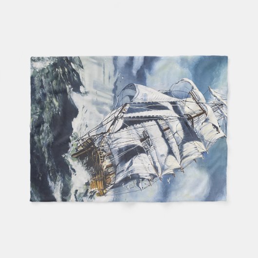 Couverture Polaire Navire nautique en mer (Devant (Horizontal))