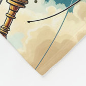 Couverture Polaire Navire spatial Alien mignon Imaginaire (Coin)