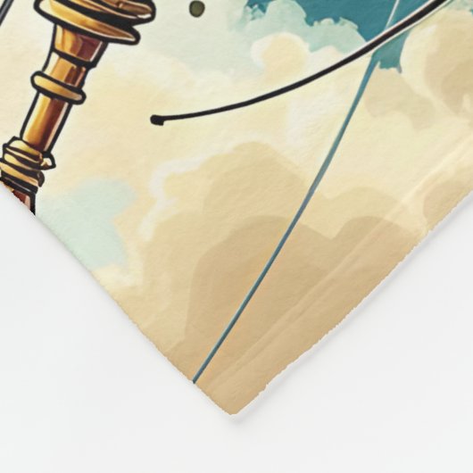 Couverture Polaire Navire spatial Alien mignon Imaginaire (Coin)