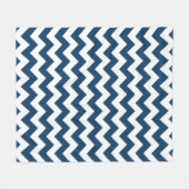 Couverture Polaire Navy Zigzag, Navy Chevron, Motif géométrique (Devant (Horizontal))