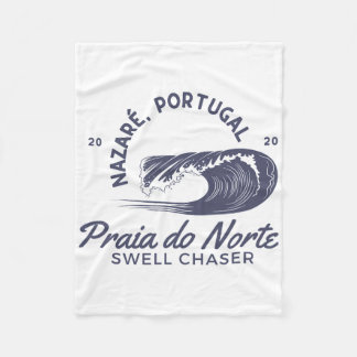Couverture Polaire Nazaré Portugal Big Wave Surfing Surf Swell Chaser