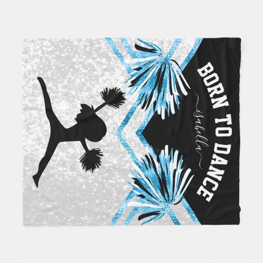 Couverture Polaire Né à la danse - Bébé bleu (Devant (Horizontal))