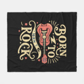 Couverture Polaire Né à Rock Electric Guitar (Devant (Horizontal))