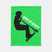 Couverture Polaire Né à Scoot - Stunt Scooter Rider Fleece Blanket (Devant)