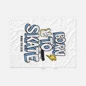 Couverture Polaire Né à Skate Ride pour vivre (Devant (Horizontal))