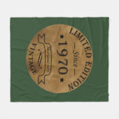 Couverture Polaire Né en 1970 anniversaire vintage (Devant (Horizontal))