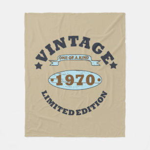 Couverture Polaire Né en 1970 cadeau d'anniversaire vintage