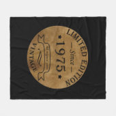 Couverture Polaire Né en 1975 vintage 50e anniversaire (Devant (Horizontal))