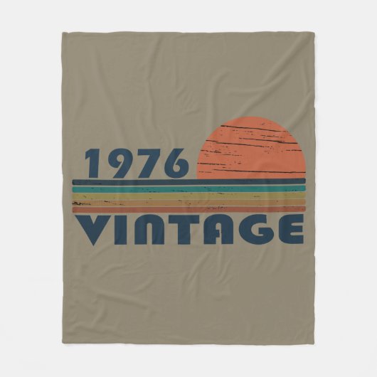 Couverture Polaire Né en 1976 cadeau d'anniversaire vintage (Devant)