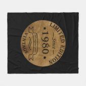 Couverture Polaire Né en 1980 anniversaire vintage (Devant (Horizontal))