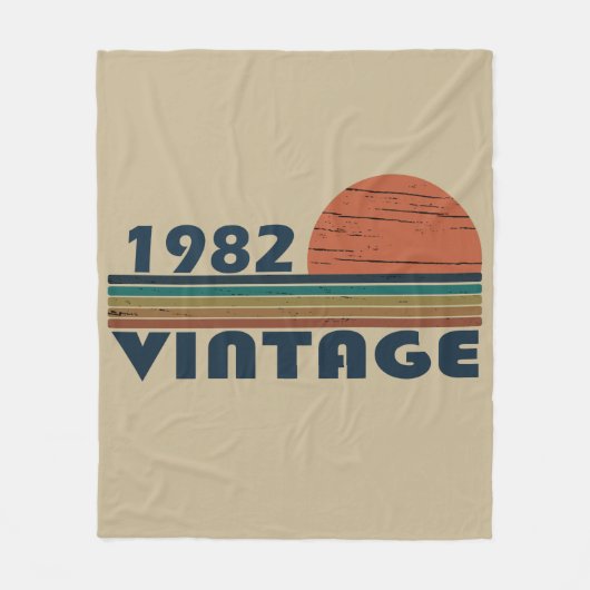 Couverture Polaire Né en 1982 cadeau d'anniversaire vintage (Devant)