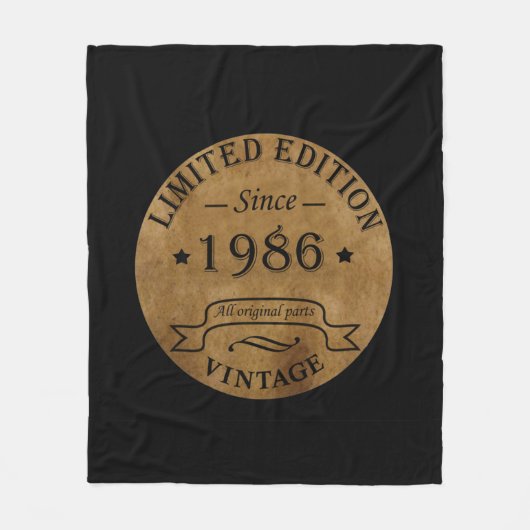 Couverture Polaire né en 1986 anniversaire vintage (Devant)