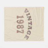 Couverture Polaire né en 1987 anniversaire vintage (Devant (Horizontal))