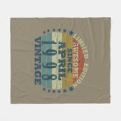 Couverture Polaire Né en avril 1998 anniversaire vintage (Devant (Horizontal))