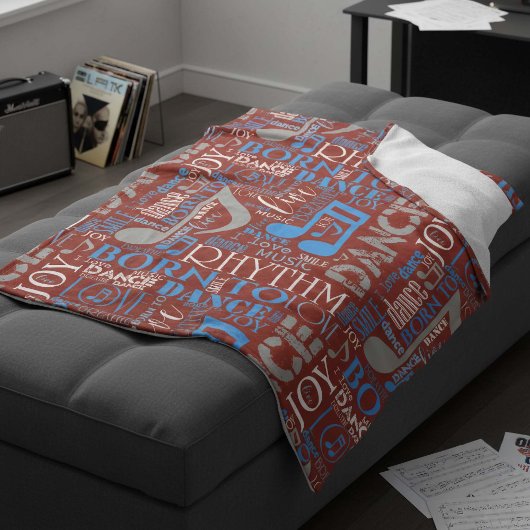 Couverture Polaire Né en Danse Bleu/Blanc/N'importe quelle couleur ID