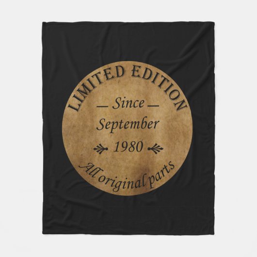 Couverture Polaire né en septembre 1980 anniversaire vintage (Devant)