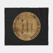 Couverture Polaire né en septembre 1980 anniversaire vintage (Devant (Horizontal))