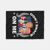 Couverture Polaire Ne grignote pas sur moi drôle Chat Donald Trump fa (Devant (Horizontal))