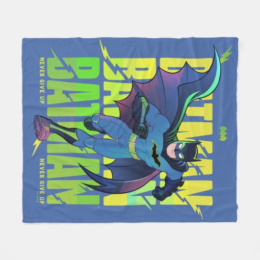 Couverture Polaire Ne jamais abandonner Batman en cours d'exécution g (Devant (Horizontal))