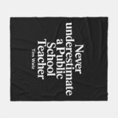 Couverture Polaire Ne jamais sous-estimer Kamala, enseignant d'école  (Devant (Horizontal))