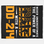 Couverture Polaire Ne jamais sous-estimer Power Dad Dd214 Vétérinaire (Devant (Horizontal))