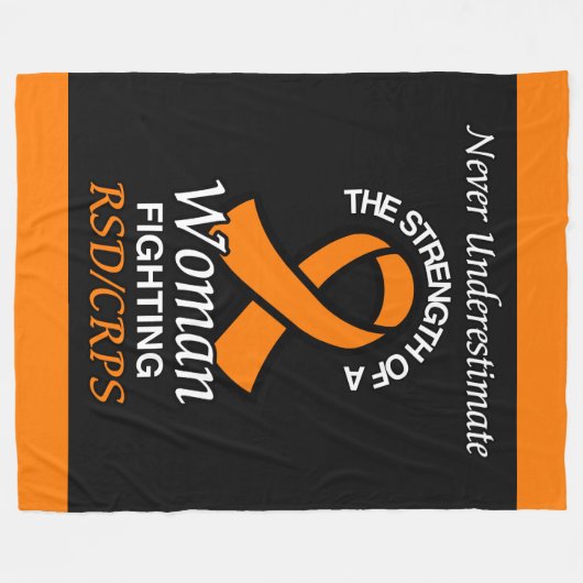 Couverture Polaire Ne jamais sous-estimer/Ruban/Femme...RSD/CRPS (Devant (Horizontal))