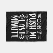 Couverture Polaire Ne me bousculez pas, citations sarcastiques drôles (Devant (Horizontal))